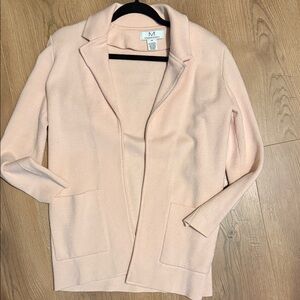 Magaschoni Blush Pink Open Front Cardigan Jacket